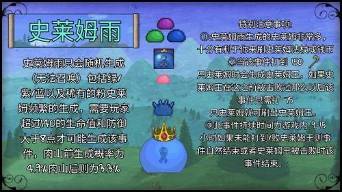 泰拉瑞亚史莱姆雨（泰拉瑞亚史莱姆雨事件介绍及剖析）